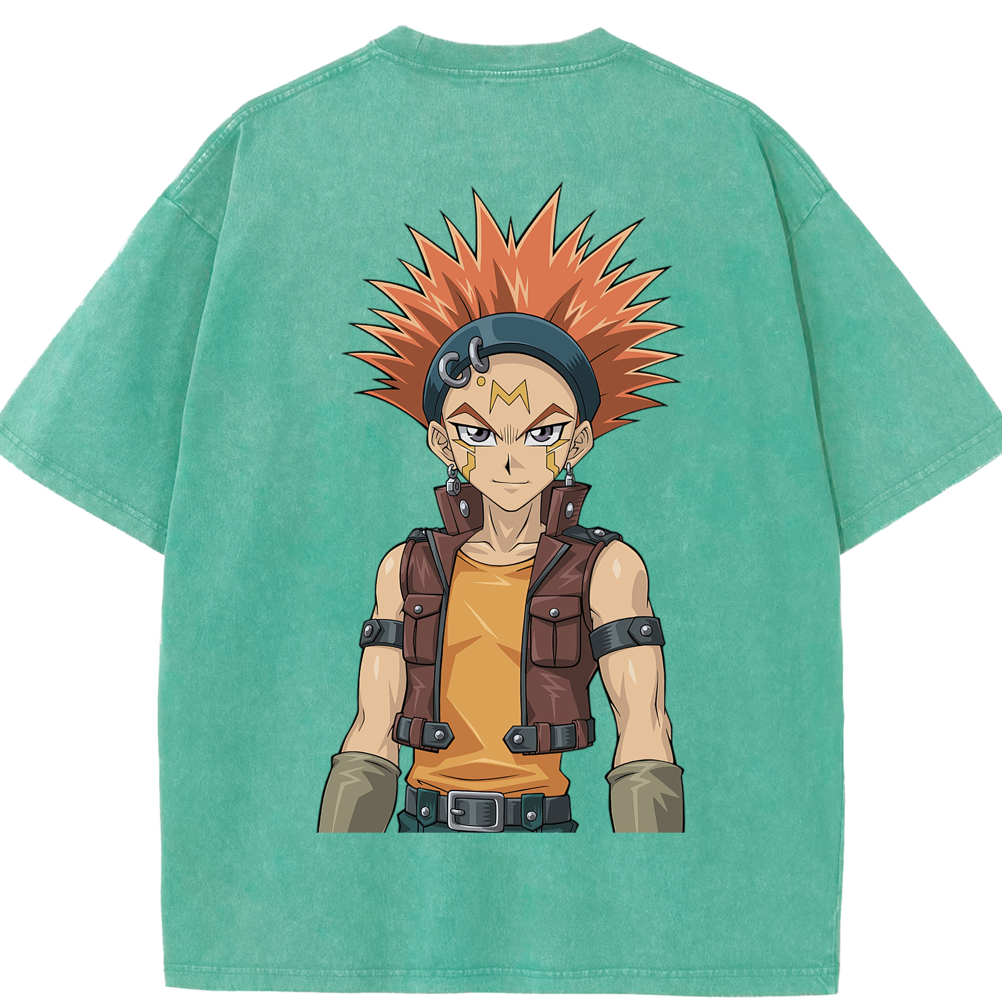 （画像用） 遊☆戯☆王 Yu-Gi-Oh! 綿100% ヴィンテージ風 半袖Tシャツ（背面プリント）